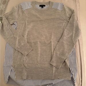 J. Crew Light Gray Crewneck Sweater